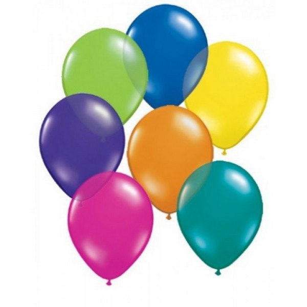 Colorful Helium Grade 10" Balloons, 5 Bags = 75 Balloons